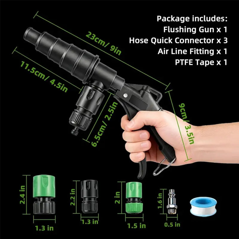 Pneumatic Coolant Flush Gun for Radiator Cleaning