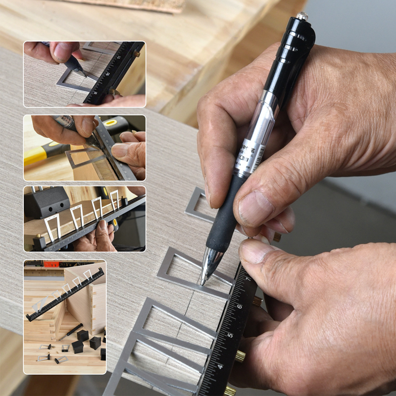 28-Piece Woodworking Dovetail Marker Set