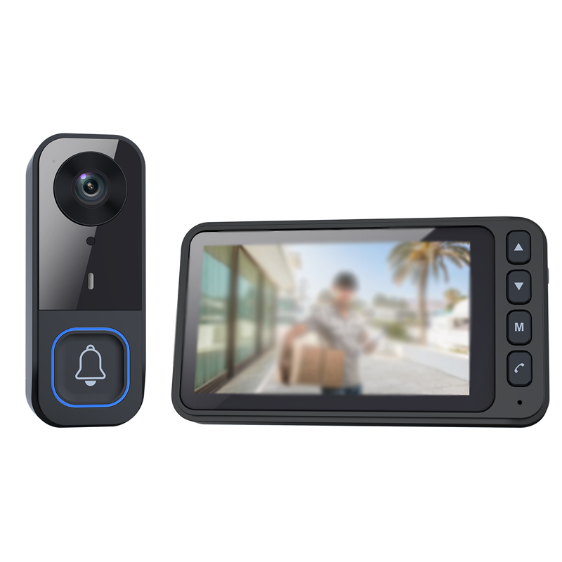 Wireless Video Doorbell with Screen Monitor