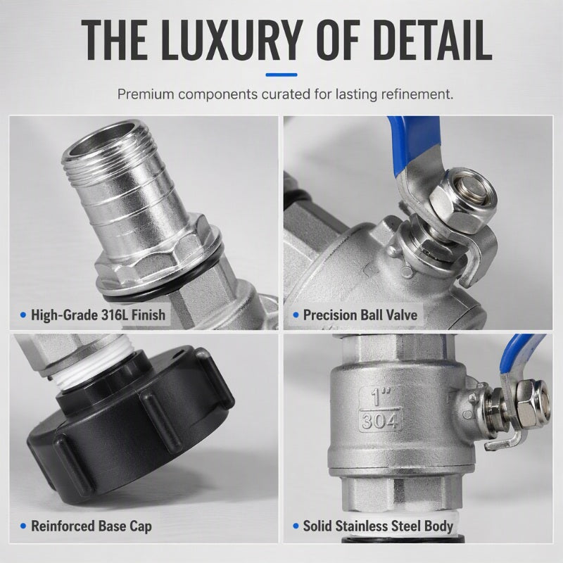 Stainless Steel IBC Tote Tank Ball Valve Adapter