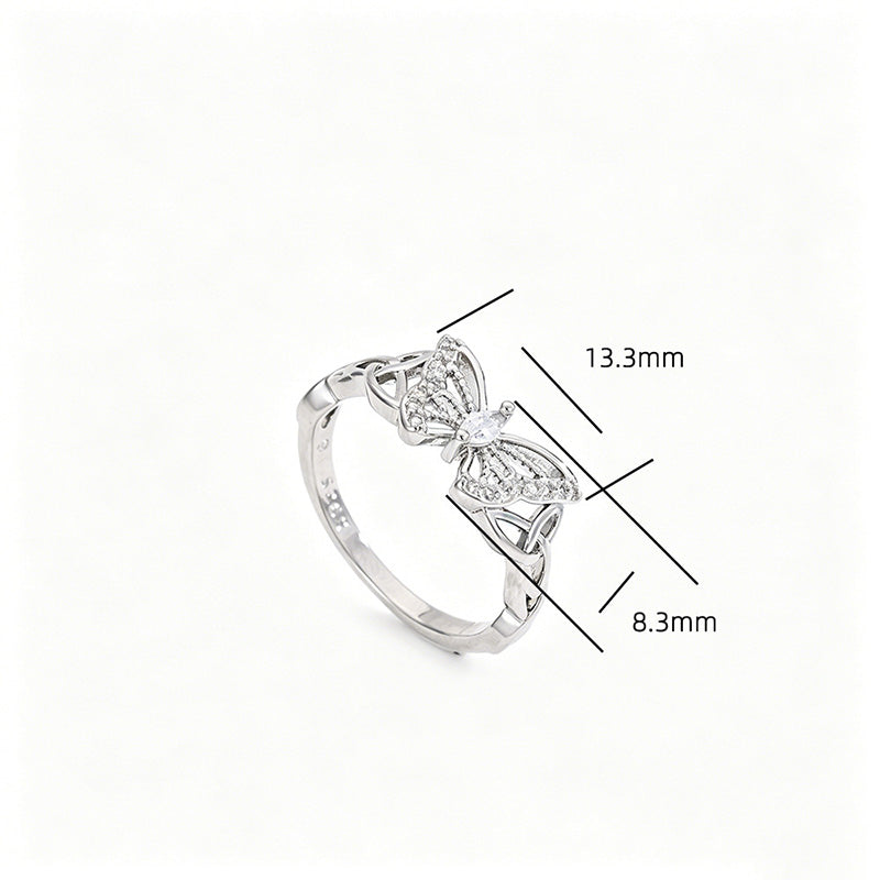 Refined Delicate Butterfly Accent Ring