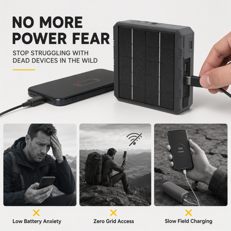 4-Slot Solar Lithium Battery Charger