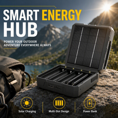 4-Slot Solar Lithium Battery Charger