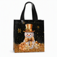 🎉 2026 Sale — Over 12,000 Sold!🎄 Black Non‑Woven Christmas Gift Tote Bag‑Gold Foil Reusable Holiday Packaging Bag ✨