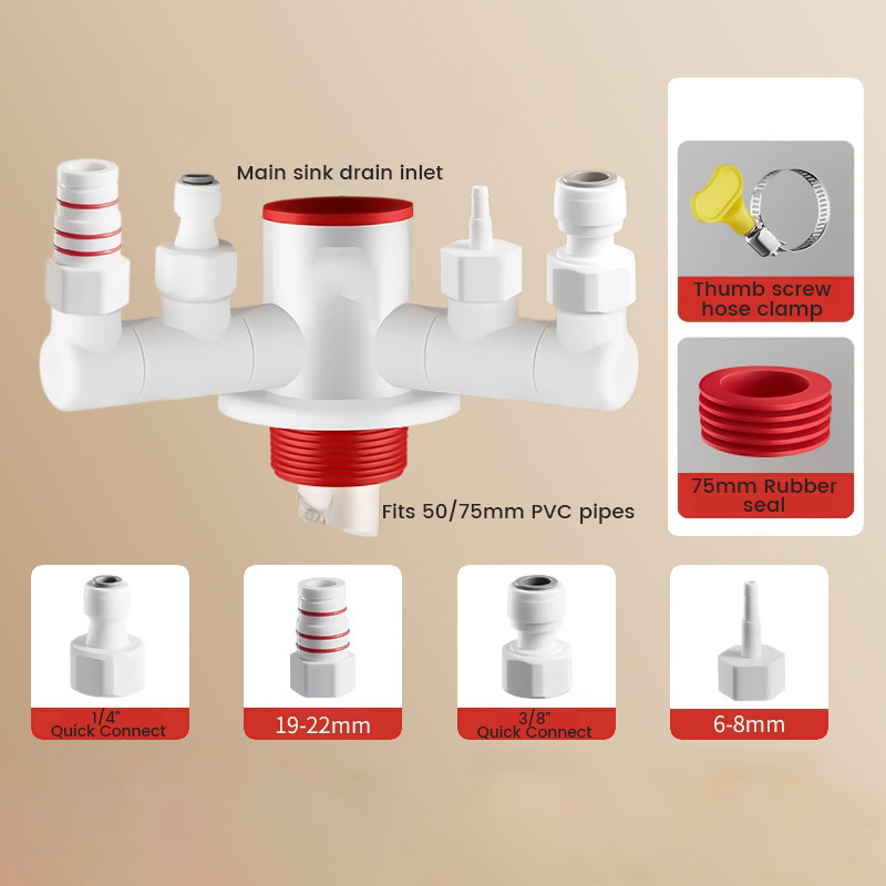 Easy Install Multi-Port Drain Pipe Connector