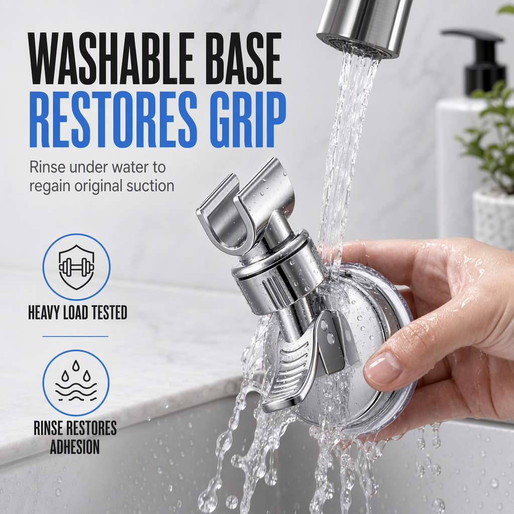 💦 LIMITED‑TIME 40% OFF! ✨ Adjustable Suction Cup Shower Head Holder – Drill‑Free, Multi‑Angle, Strong Suction Grip ✨