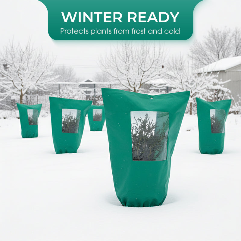 Freeze Protection Winter Plant Cover with Zipper & Drawsting