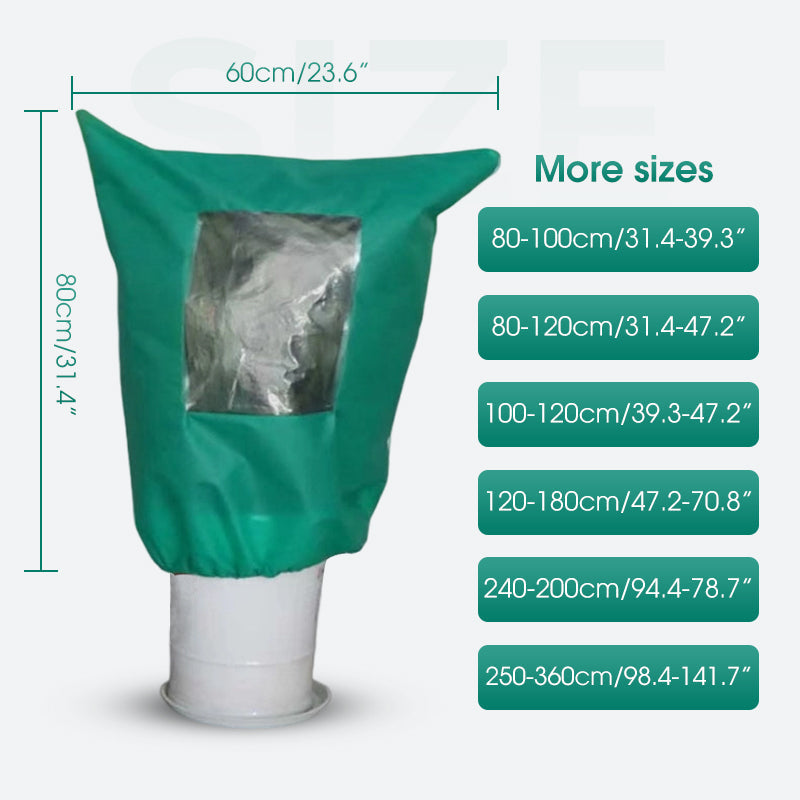 Freeze Protection Winter Plant Cover with Zipper & Drawsting
