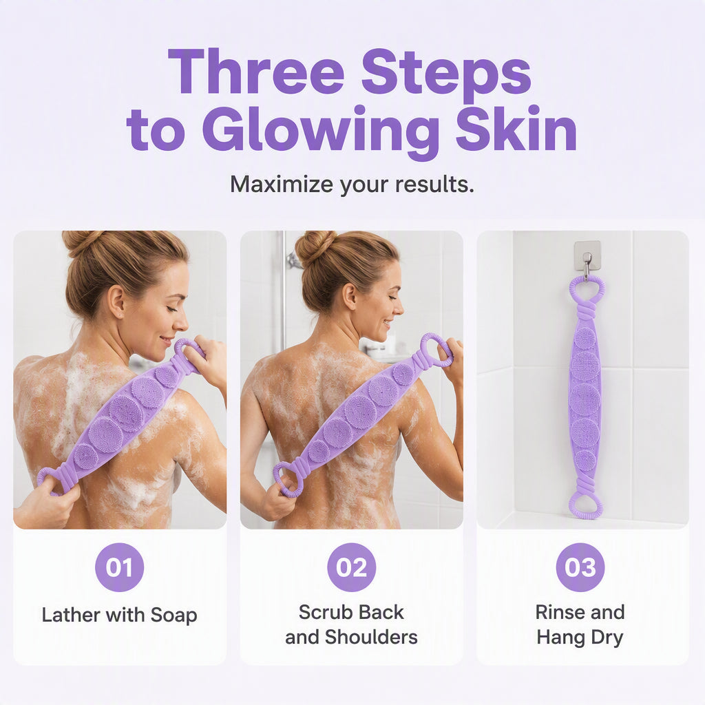 Silicone Double-Sided Back Scrubber Belt