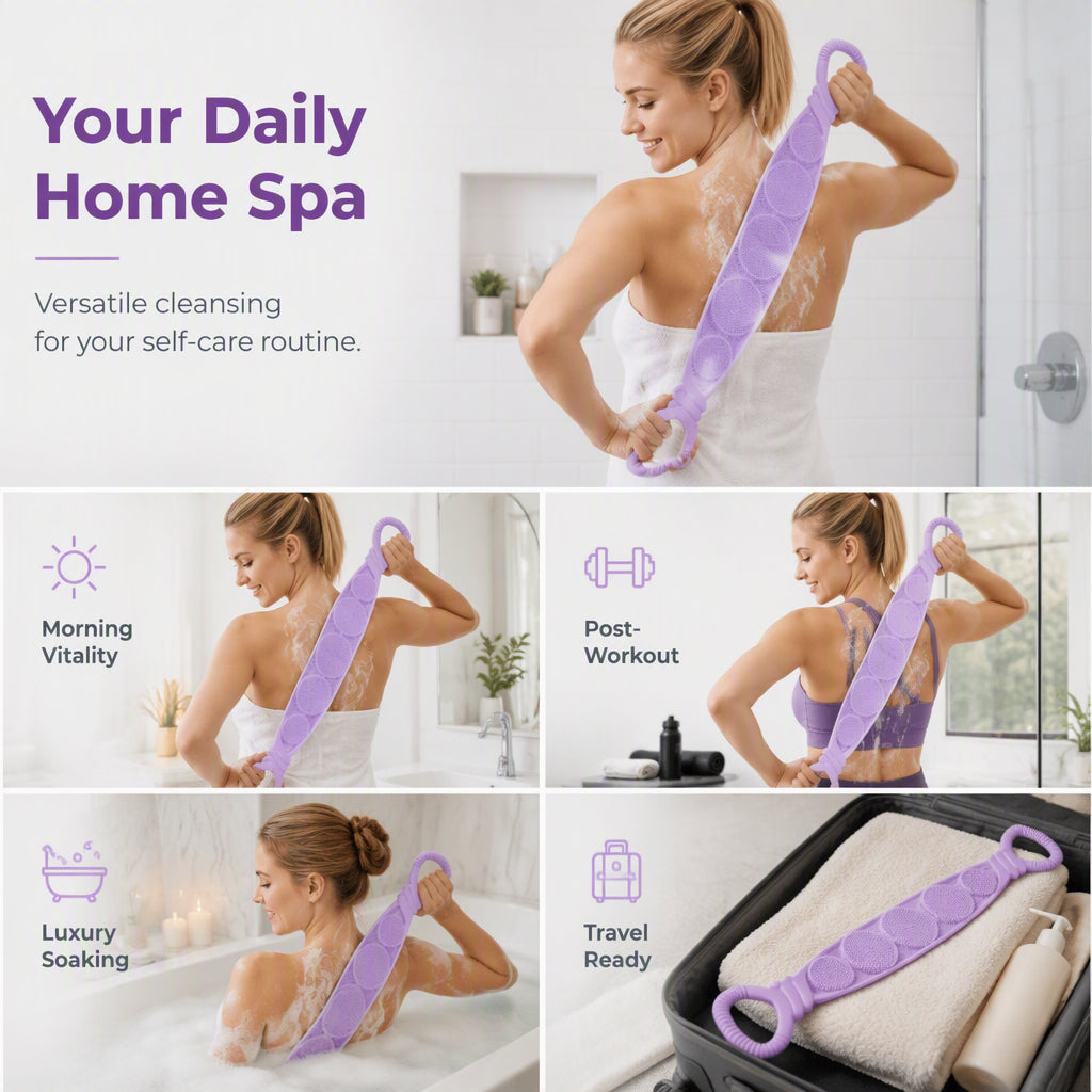 Silicone Double-Sided Back Scrubber Belt