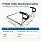 Sofa Stand Assist Rail for Elderly Stainless Steel Sit to Stand Support Frame Grab Bar Mobility Aid
