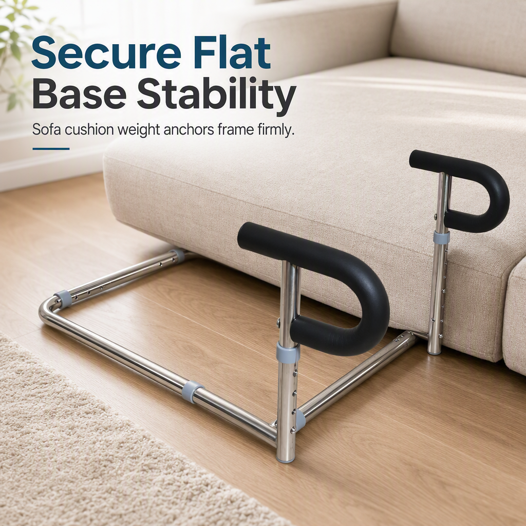 Sofa Stand Assist Rail for Elderly Stainless Steel Sit to Stand Support Frame Grab Bar Mobility Aid