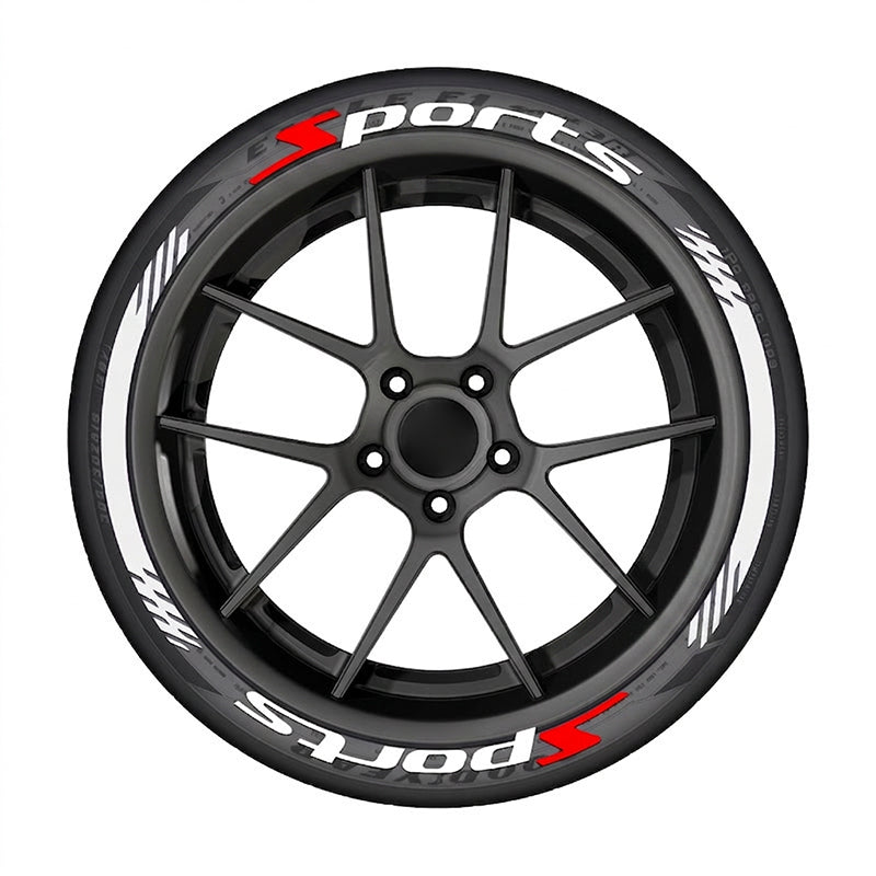 Universal Sports Tire Sidewall Letter Stickers