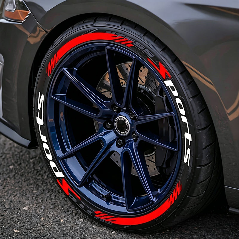 Universal Sports Tire Sidewall Letter Stickers