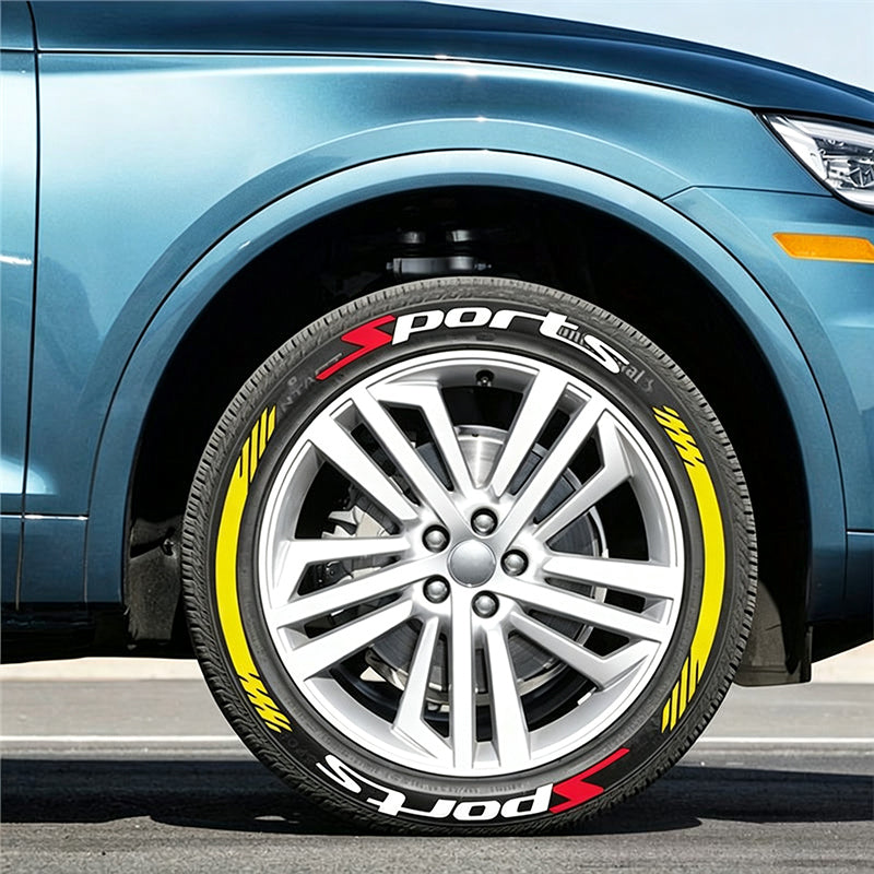 Universal Sports Tire Sidewall Letter Stickers