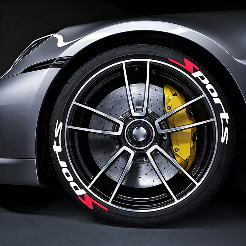Universal Sports Tire Sidewall Letter Stickers