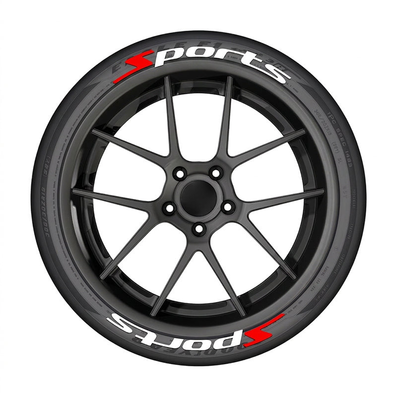 Universal Sports Tire Sidewall Letter Stickers