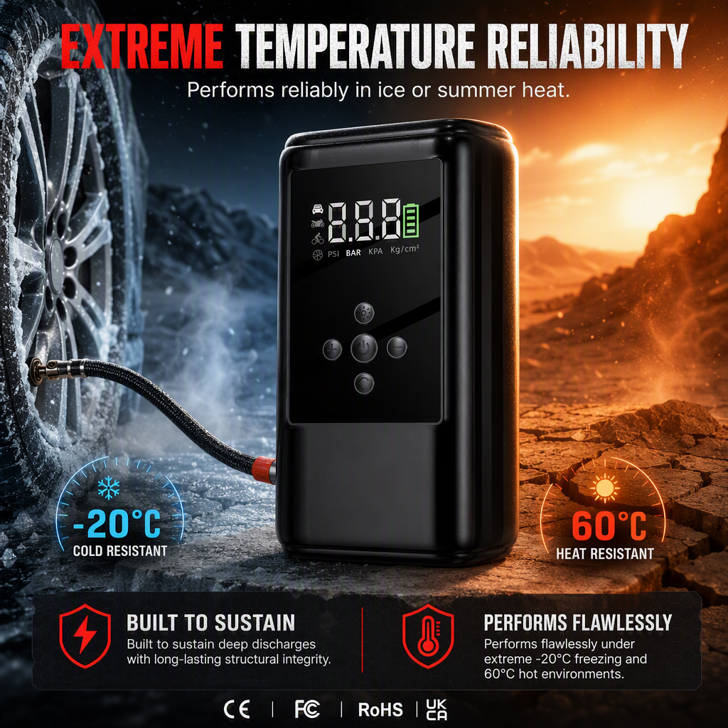 🚗 Save 50%! 🔋 Jump Starter & Tire Inflator – Smart clamps & EVA case ✨