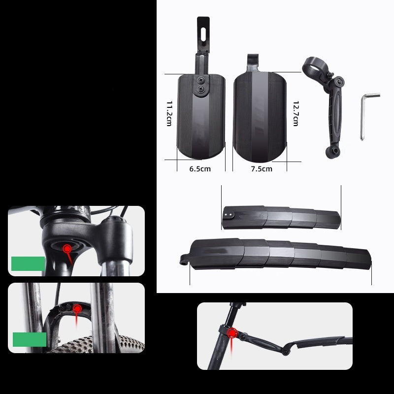 📢📢50% OFF !! ⏰Retractable & Adjustable Bicycle Mudguard Set