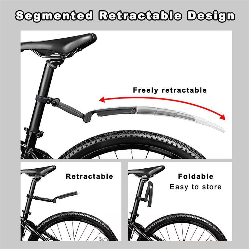 📢📢50% OFF !! ⏰Retractable & Adjustable Bicycle Mudguard Set