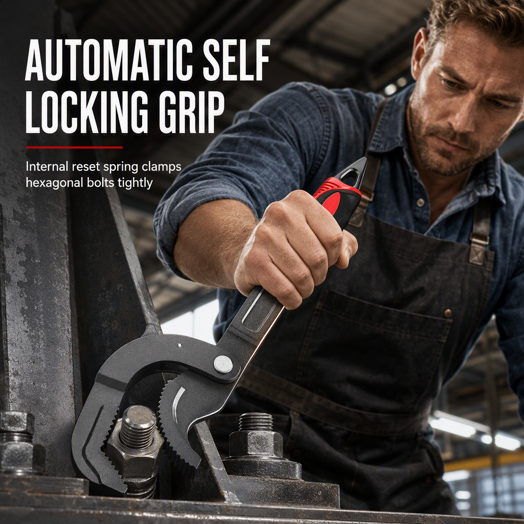 Multifunctional Self-locking Wrench Tool for Home Use