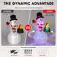 5Ft Christmas Inflatable Snowman with Rotating LED Lights