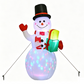 5Ft Christmas Inflatable Snowman with Rotating LED Lights