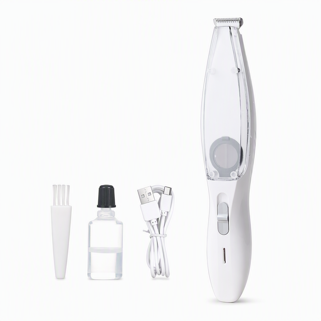 🐾 Low Noise Pet Grooming Kit: Vacuum Clippers, Dual Motor, Rounded Blades, Mess-Free Hair Capture