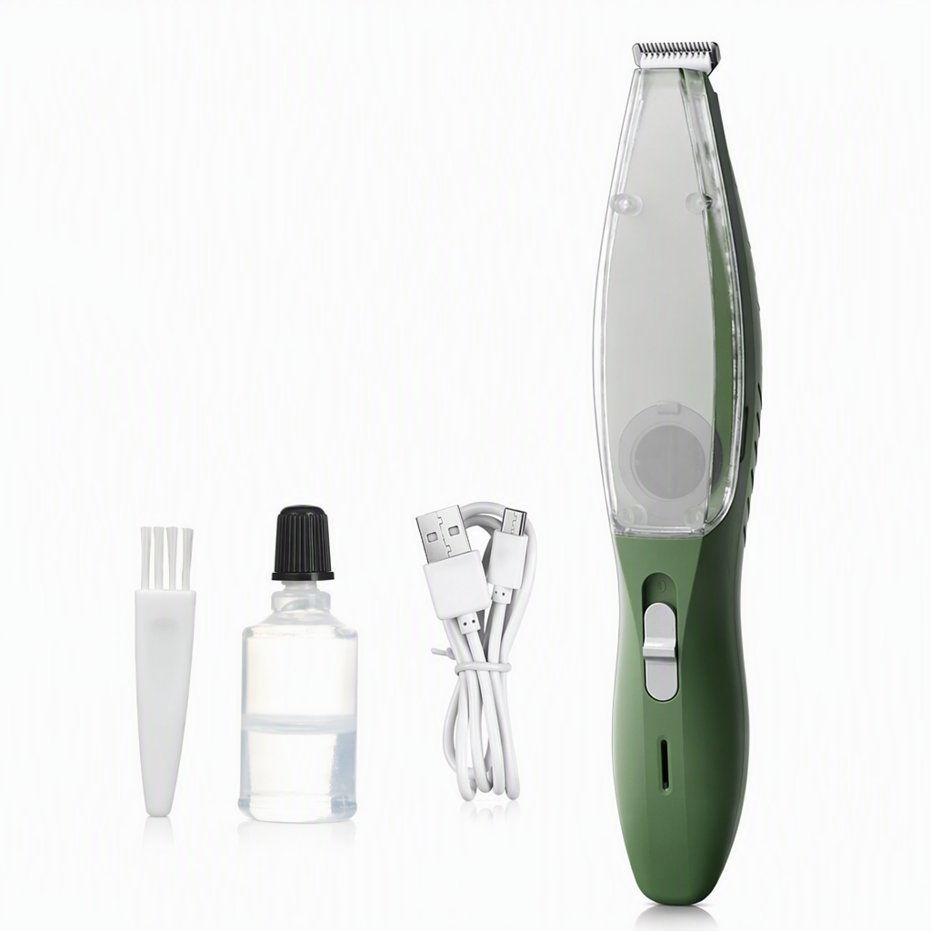 🐾 Low Noise Pet Grooming Kit: Vacuum Clippers, Dual Motor, Rounded Blades, Mess-Free Hair Capture