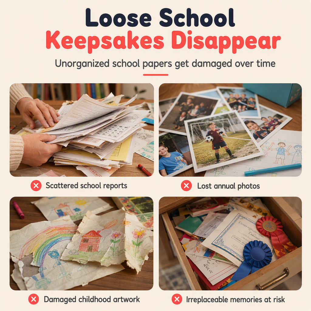 ⏳Limited-time 50% off⏰School Memory Book Keepsake Journal Notebook for Students📓🎓