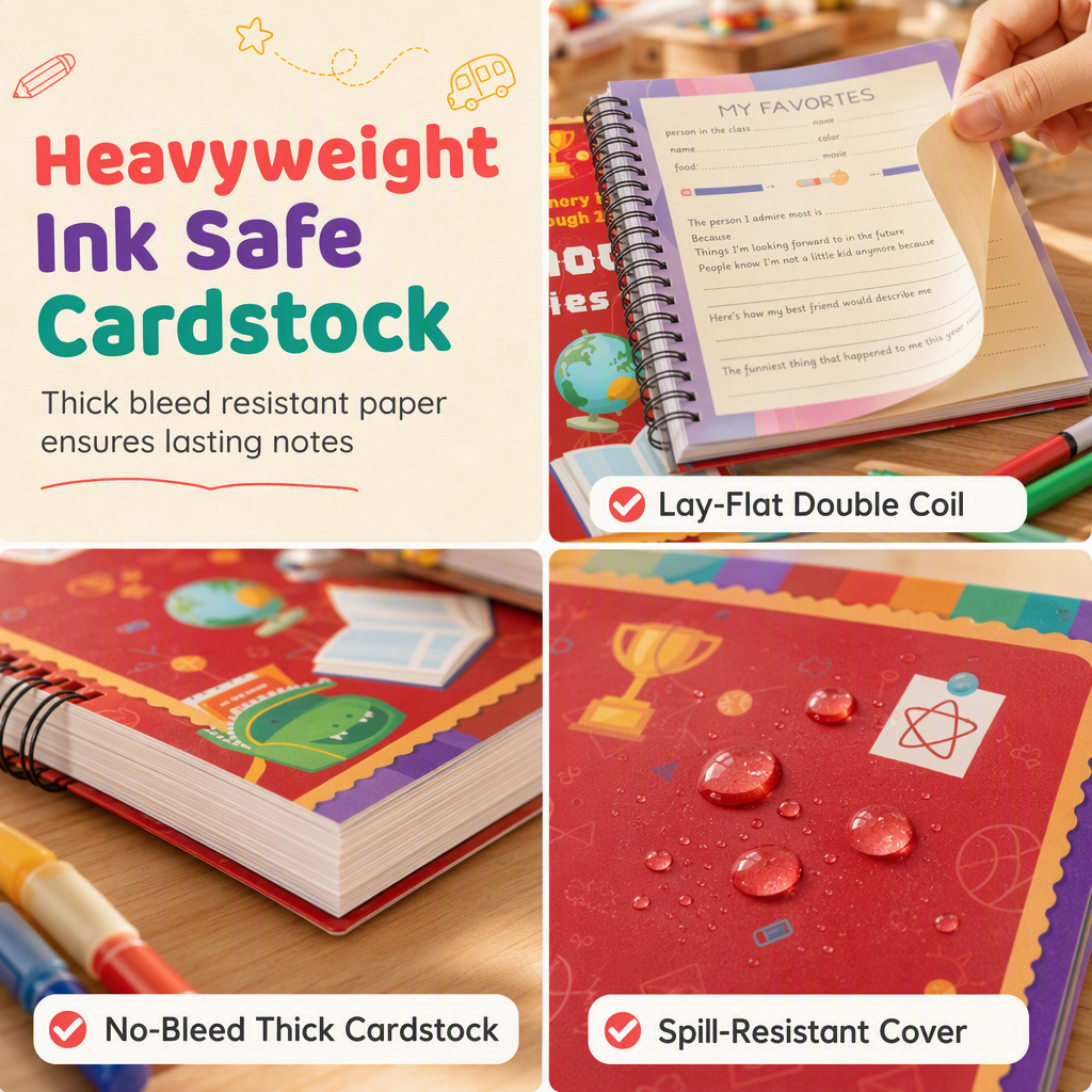 ⏳Limited-time 50% off⏰School Memory Book Keepsake Journal Notebook for Students📓🎓