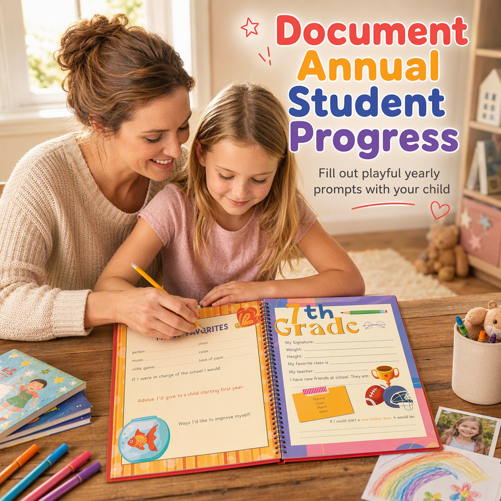 ⏳Limited-time 50% off⏰School Memory Book Keepsake Journal Notebook for Students📓🎓