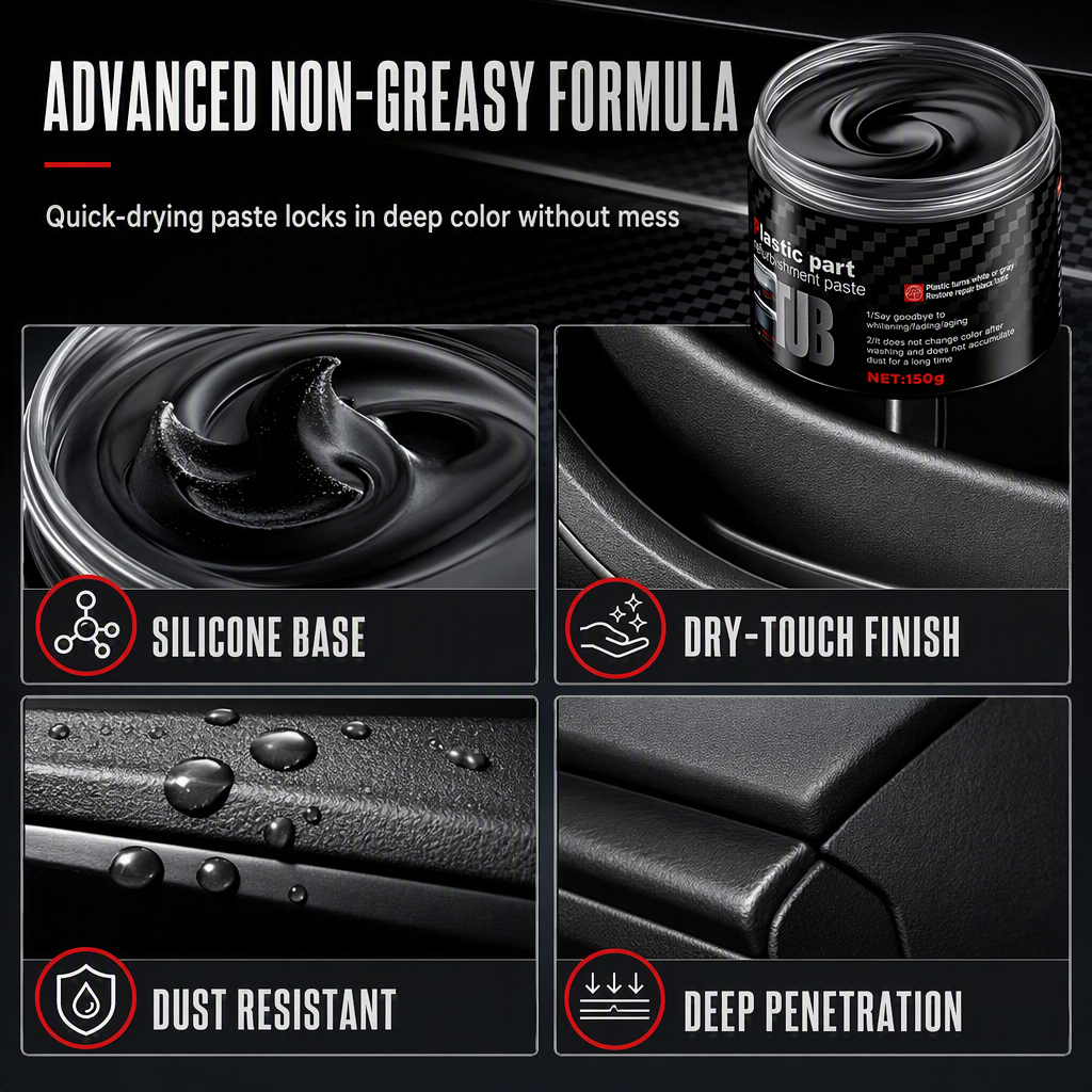 Car Interior Plastic and Rubber Restorer Cream Leather Seat Refurbishing Paste and Shine Protective Coating Agent