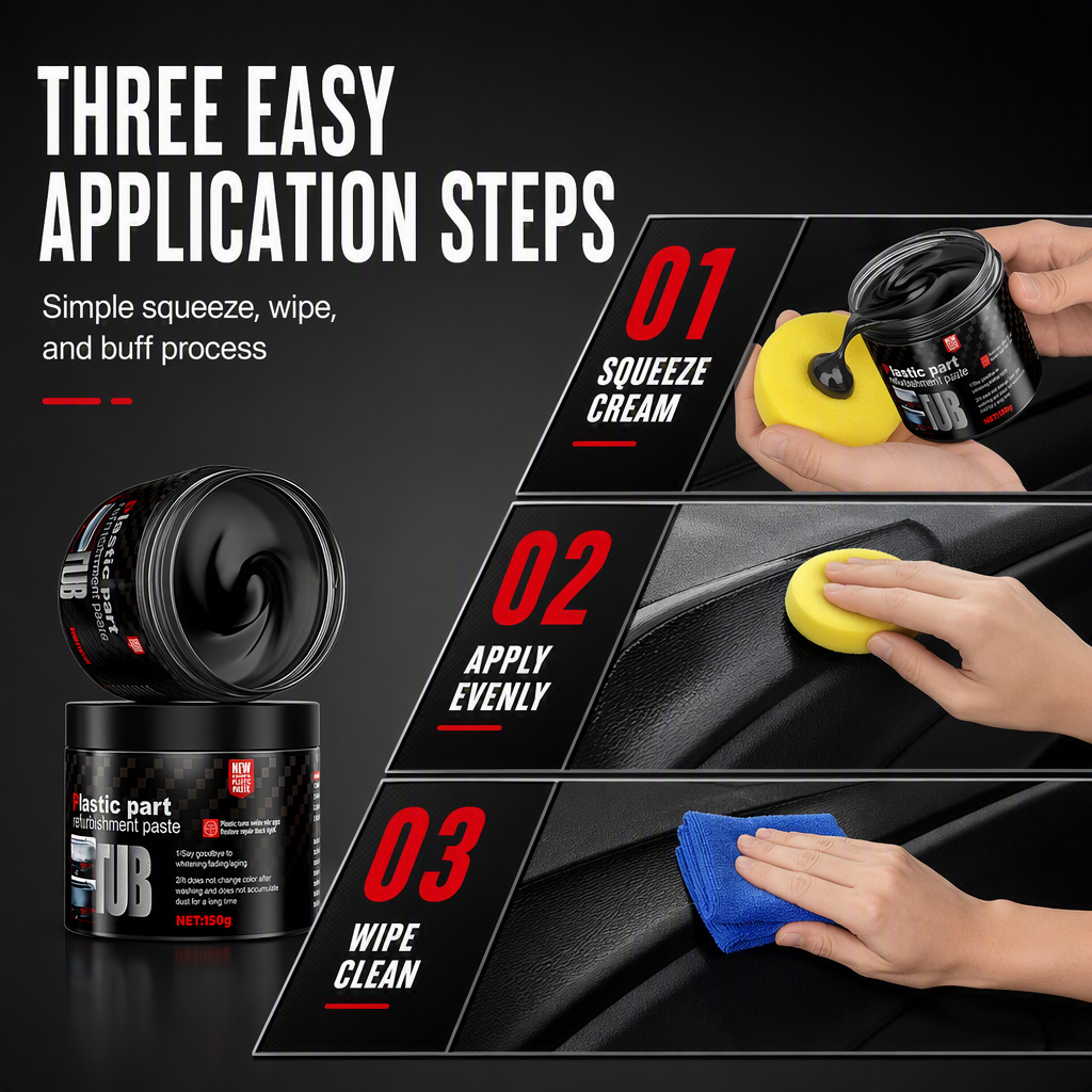 Car Interior Plastic and Rubber Restorer Cream Leather Seat Refurbishing Paste and Shine Protective Coating Agent