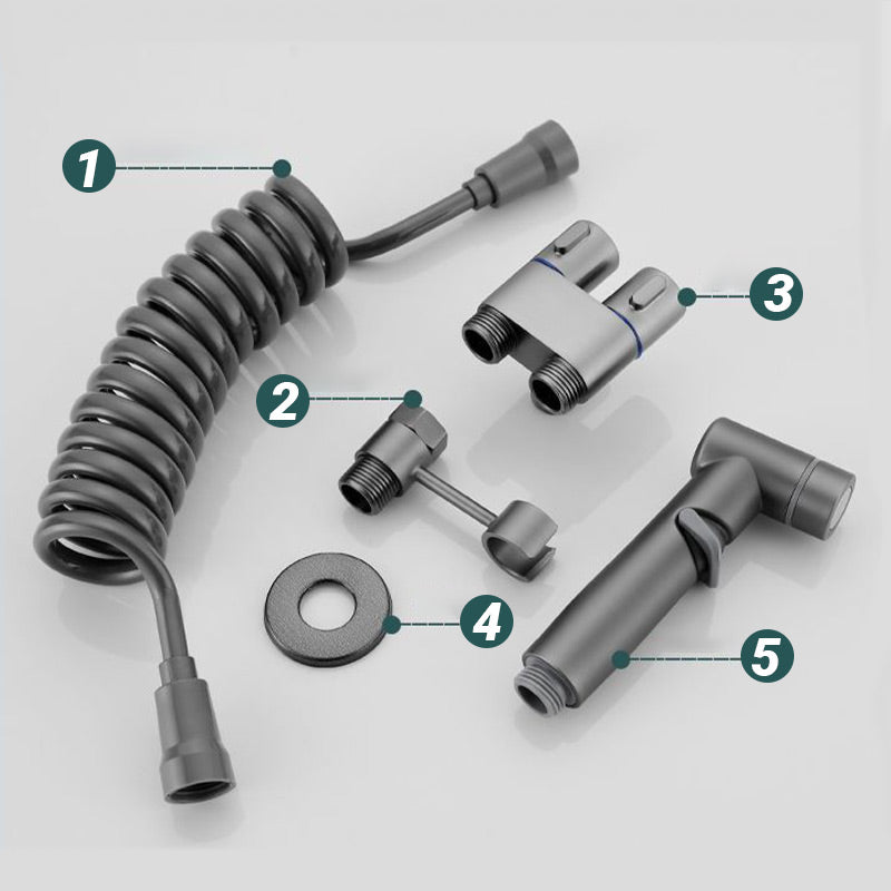 🚿1-In-2-Out Dual Control Valve & Bidet Sprayer Set