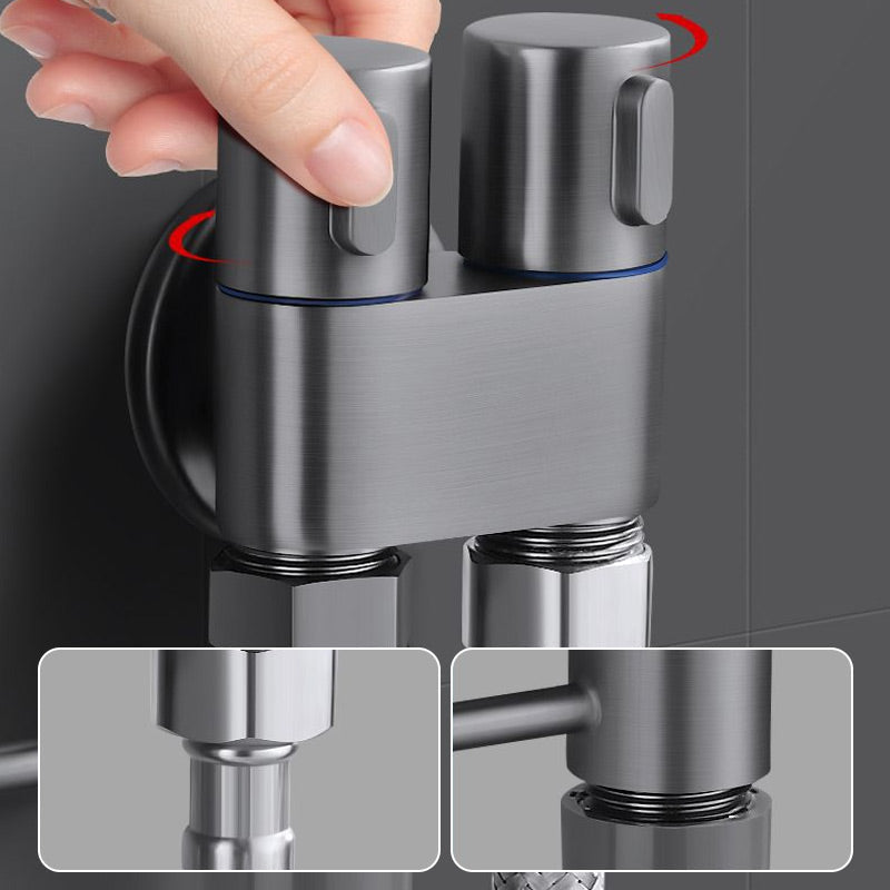🚿1-In-2-Out Dual Control Valve & Bidet Sprayer Set
