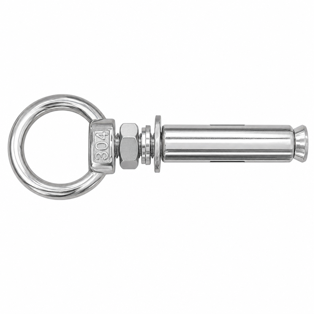 📢📢50% OFF !! ⏰304 Stainless Steel Eyebolt Expansion Bolts with Ring Hook Lifting Eye Anchor Screws