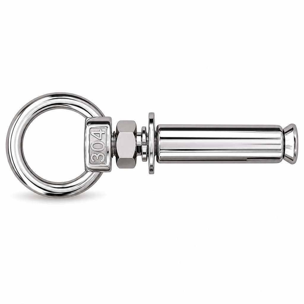 📢📢50% OFF !! ⏰304 Stainless Steel Eyebolt Expansion Bolts with Ring Hook Lifting Eye Anchor Screws