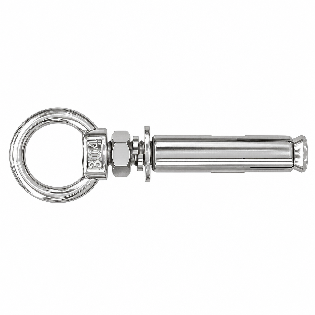 📢📢50% OFF !! ⏰304 Stainless Steel Eyebolt Expansion Bolts with Ring Hook Lifting Eye Anchor Screws