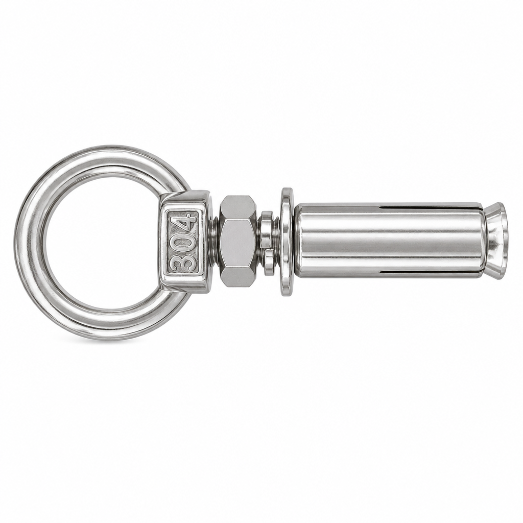 📢📢50% OFF !! ⏰304 Stainless Steel Eyebolt Expansion Bolts with Ring Hook Lifting Eye Anchor Screws