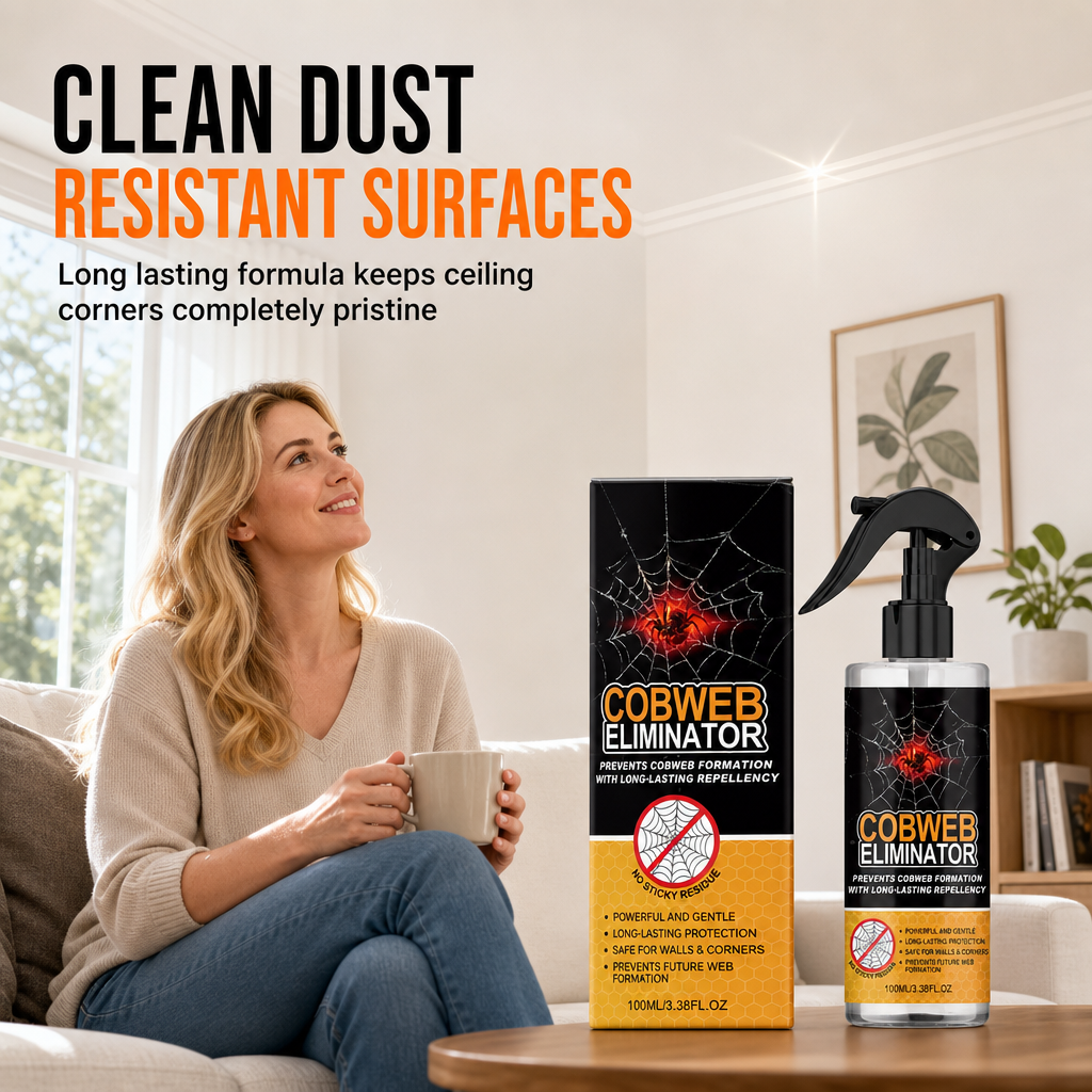 100ml Cobweb Removal Spray and Wall Cleaner for Home Ceiling Corners Dust Cleaning Safe for Walls