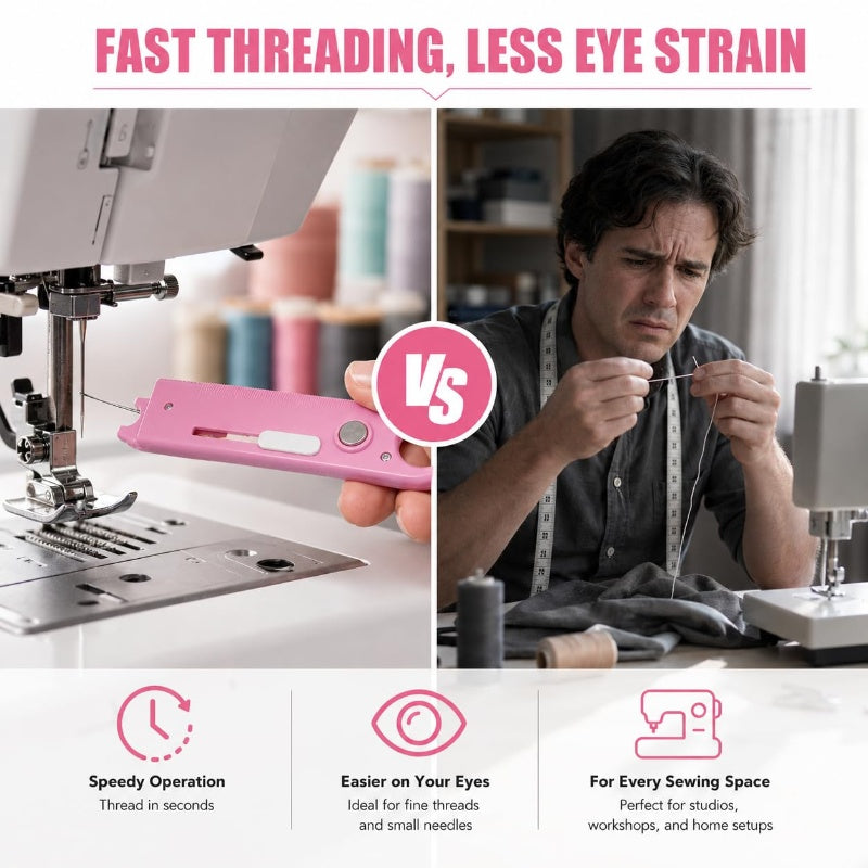 🪡 LIMITED‑TIME 50% OFF! 🧵 2-in-1 Multi-functional Sewing Threader and Seam Ripper – Quick Threading, Integrated Seam Ripper & Built-in Magnifier ✂️
