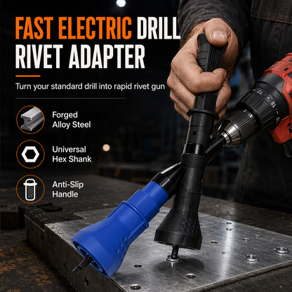 Metal Electric Rivet Gun Drill Adapter Attachment for Blind Rivets