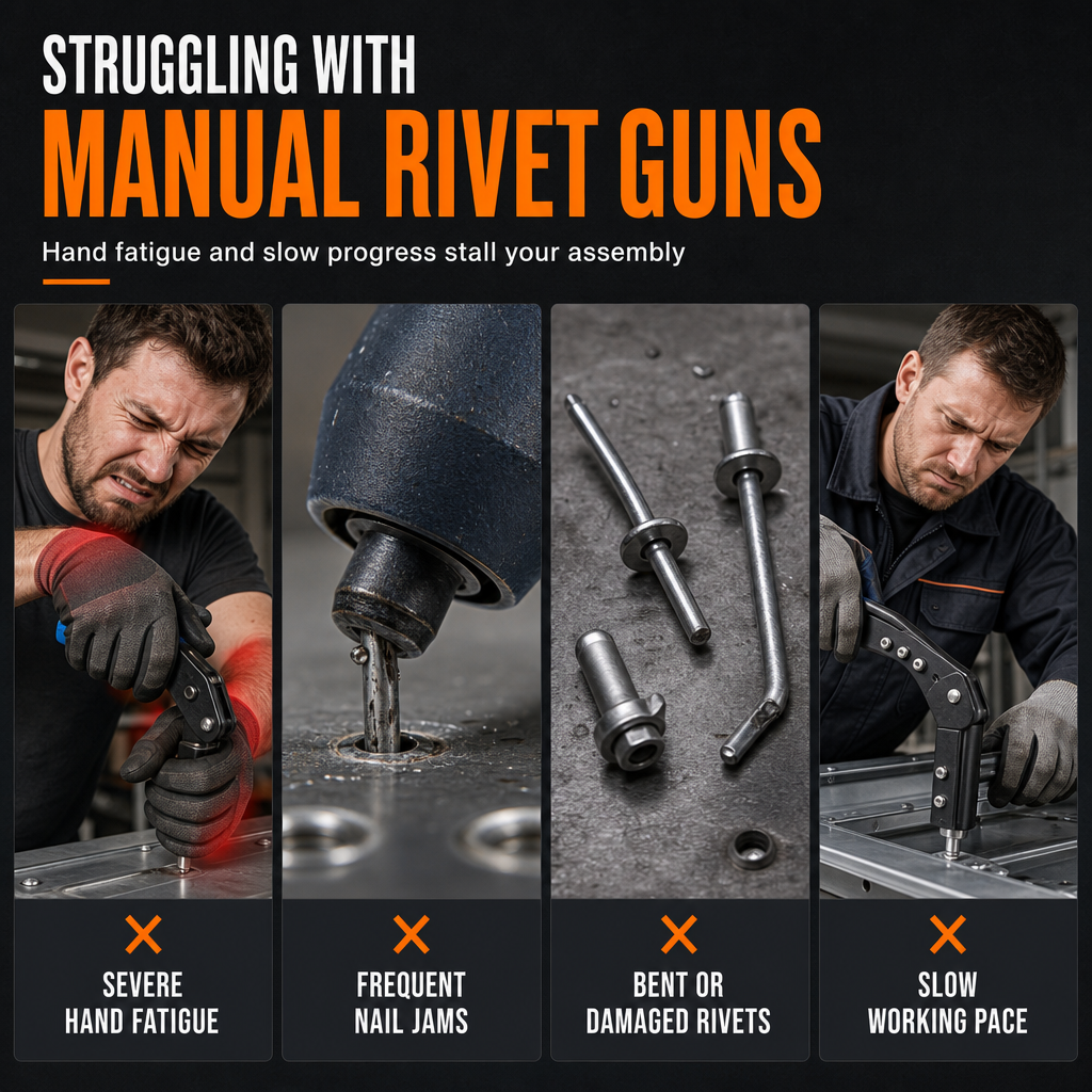 Metal Electric Rivet Gun Drill Adapter Attachment for Blind Rivets