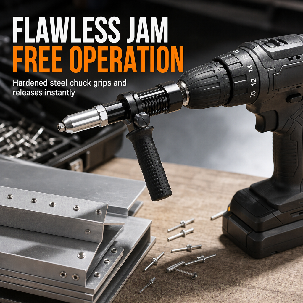 Metal Electric Rivet Gun Drill Adapter Attachment for Blind Rivets