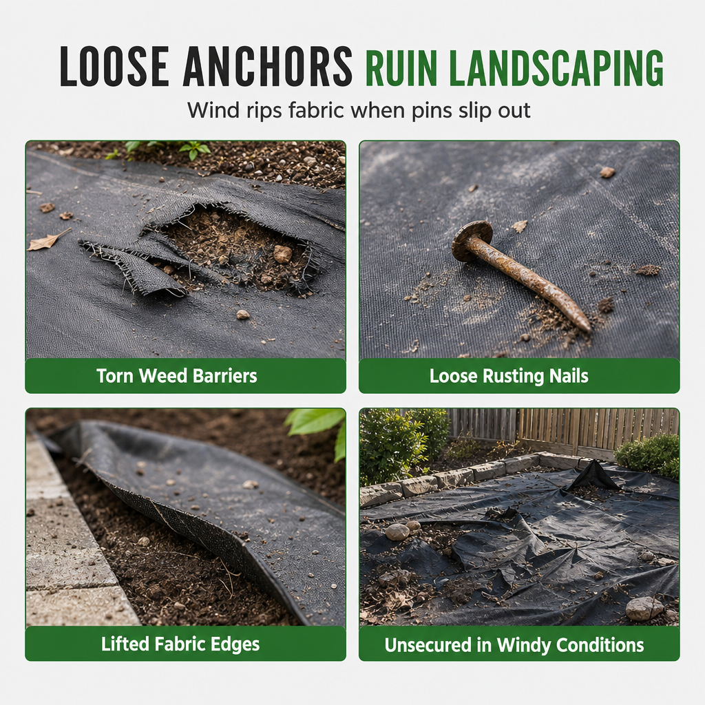 Galvanized Landscape Staples with Gasket