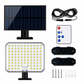 ☀️Split Design Outdoor Solar Wall Light with Motion Sensor and Remote Control Waterproof Solar Powered Street Lamp with 3 Modes for Courtyard Garage