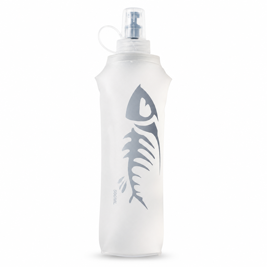 TPU Collapsible Soft Flask Foldable Sports Water Bottle for Trail Running Hydration 250ml and 500ml