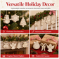 8 Piece Carved Wood Slice Christmas Tree Hanging Ornaments Set with Hemp Ropes for Holiday Party Home Decor