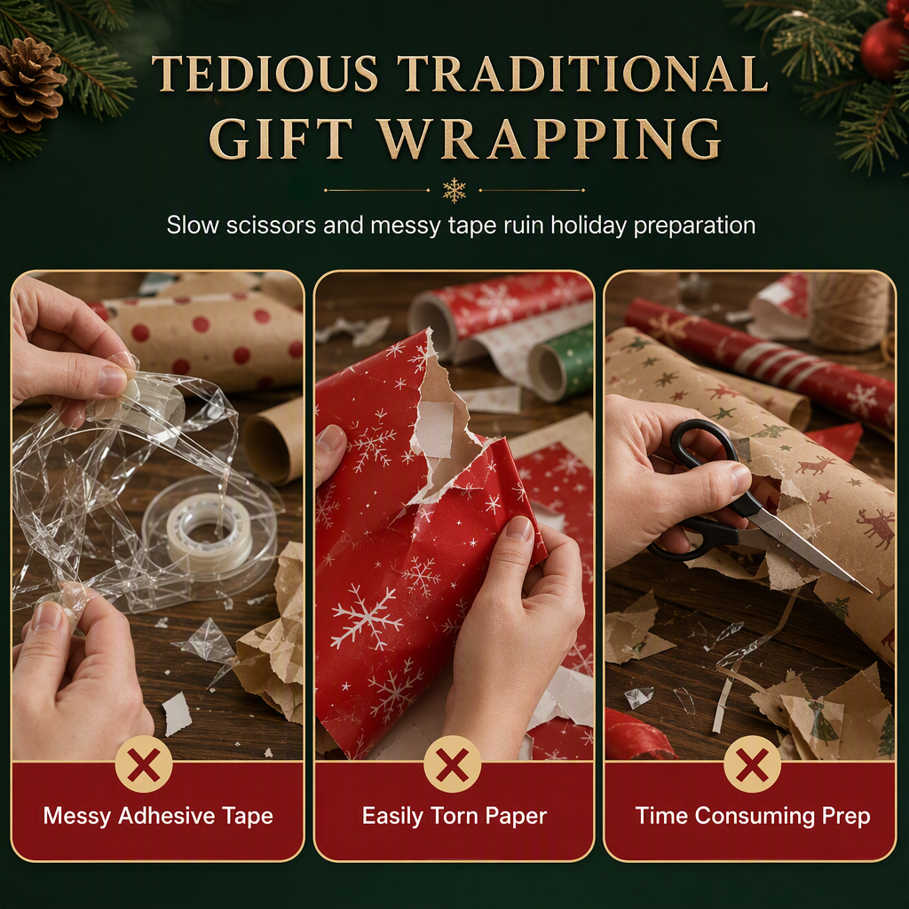 Christmas Drawstring Gift Bags with Ribbon